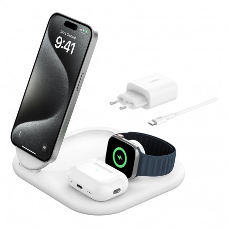 "Belkin Wireless BOOST CHARGE Qi2 3-in-1 Ladest. 15W weiß"