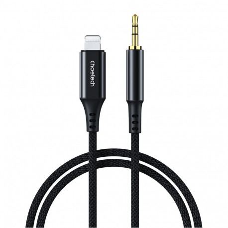 Choetech Choetech AUX007 Lighting / mini jack 3.5mm cable 1 m - black