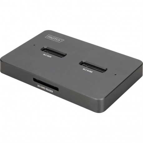 Digitus Dual M.2 NVM SSD Docking Station (black, USB-C, M2 SSD, SD-E)