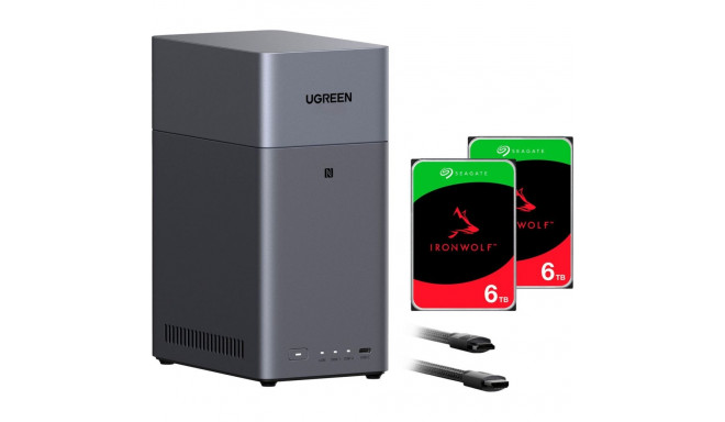 DH2300 + 2x 6 TB Seagate IronWolf HDD Bundle (schwarz)