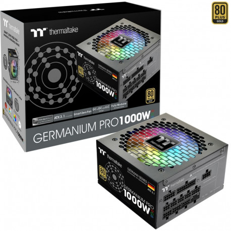 Germanium Pro RGB 1000W (schwarz, 1x 12-Pin High Power GPU, 4x PCIe, Kabelmanagement, 1000 Watt)