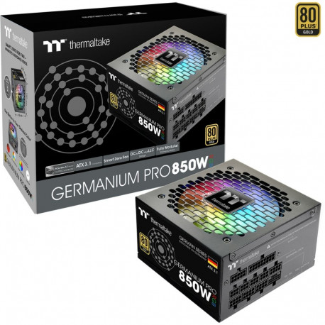 Germanium Pro RGB toiteplokk 850W 1x 12-Pin High Power GPU 4x PCIe kaablihaldus, must