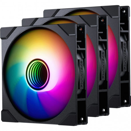 Ventilaatorite komplekt M25G2-140 D-RGB tagurpidi 3tk, must