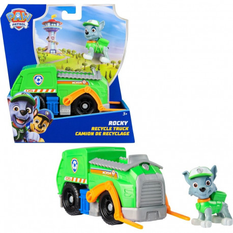 Paw Patrol - Recycling-Truck mit Rocky Spielfigur