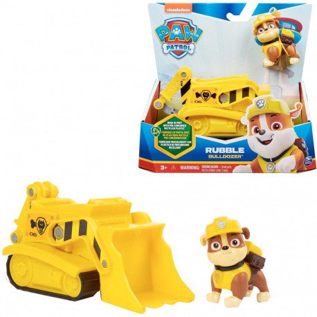 Paw Patrol - Baustellen-Fahrzeug mit Rubble-Figur (gelb)