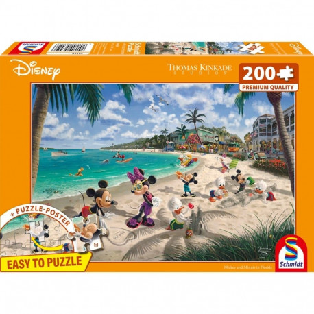 Thomas Kinkade Studios pusle Disney Mickey ja Minnie Floridas (200 Teile)