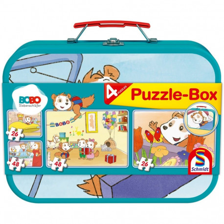 Bobo Siebenschläfer pusleboks metallkohvris 2x 26 Teile, 2x 48 Teile