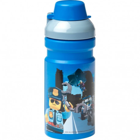 LEGO Trinkflasche City (blau/silber, 0,39 Liter)