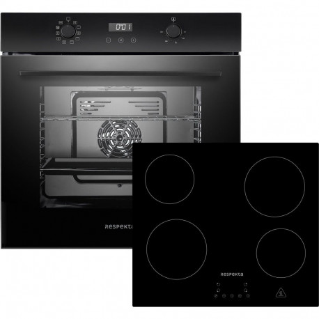 Respekta ASET7004400 Built-in Oven and Hob Set Black