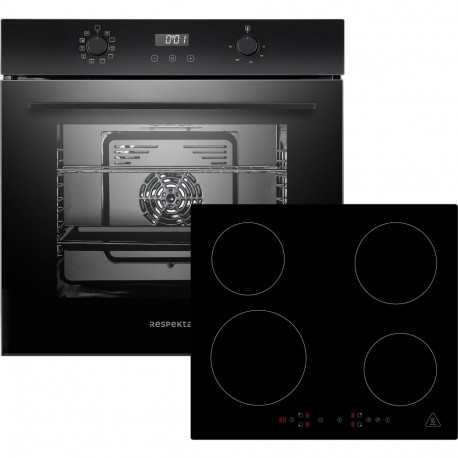 Respekta ASET7004295I Built-in Oven and Hob Set Black