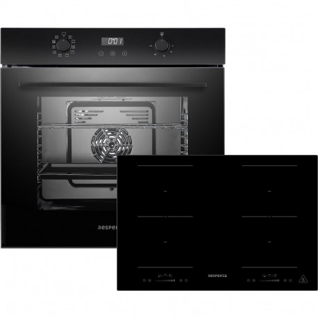 Respekta ASET7008800I Built-in Oven and Hob Set Black