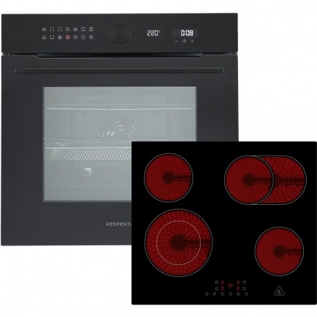 Respekta ASET9005500 Built-in Oven and Hob Set Black