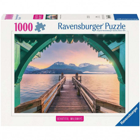 Puzzle Beautiful Walkways - Romantischer Steg am Lac d'Annecy (1000 Teile)