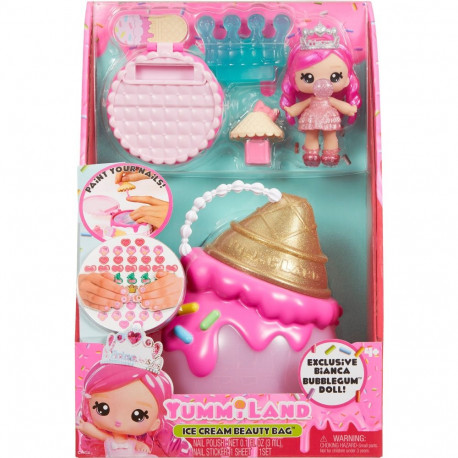 Yummiland Beauty Bag Playset + Lip Gloss Doll - Ice Cream Beauty Bag
