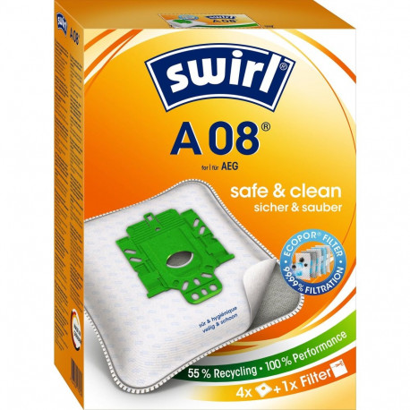 Staubsaugerbeutel A 08 ( A09 ) MicroPor (4 Beutel, 1 Abluftfilter)