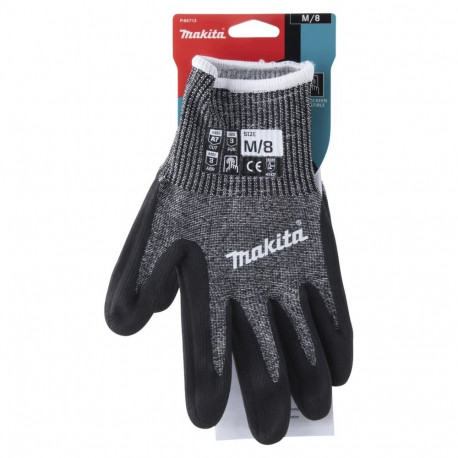 Arbeitshandschuhe P-84713, Gr. M (8), Schnittfestigkeit F/7 (schwarz/grau, 1 Paar)