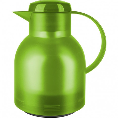 Emsa SAMBA vacuum jug, 1 liter (light green/transparent, QUICK PRESS closure)