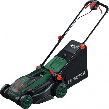 Bosch Powertools cordless lawnmower Rotak18V2-38, 36 volts (2x18V) (green/black, 2x Li-ion battery 4