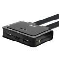 Lindy 2 Port HDMI 4K60, USB Type C, USB 2.0 & Audio Cable KVM Switch