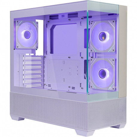 Elite 690 White (weiß/holz, Tempered Glass x 2)