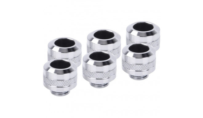 Eiszapfen PRO 13mm HardTube Fitting G1/4 - Chrome (chrom, 6er Set)