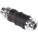 Alphacool ES quick release BLH1A PushIn set IG-IG with bulkhead screw connection (black (matt)/chrom