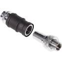 Alphacool ES quick release BLH1A PushIn set IG-IG with bulkhead screw connection (black (matt)/chrom