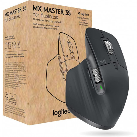 Logitech MX Master 3S for Business, mouse (graphite, 7 buttons, Logi Bolt, Bluetooth, compatible wit