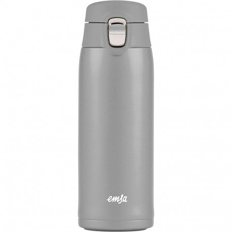Emsa TRAVEL MUG light thermal mug 0.4 liters (silver, flip lid)