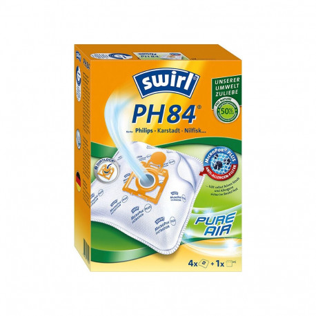 Melitta vacuum cleaner bags PH84 AirSpace MicroPor Plus Green (4 bags + 1 filter, for Philips, Nilfi