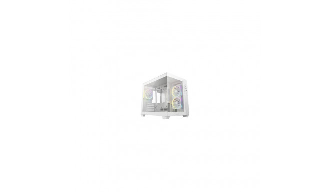 DeepCool korpus CG330 3F WH panoraamdisain, valge