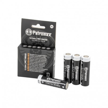 Petromax Li-Ion batteries 18650, 3450mAh, set of 4 for Petromax LM500 LED lantern