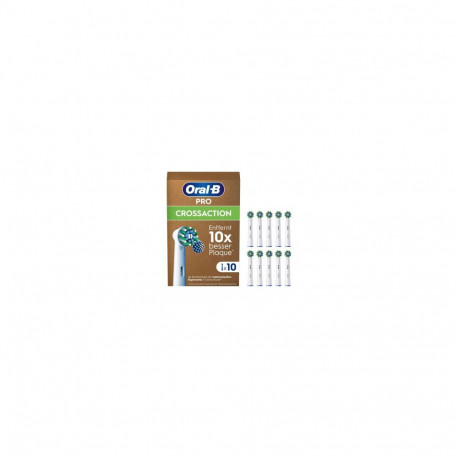Braun Oral-B Pro Cross Action Replacement Brush Heads, 10-pack, white