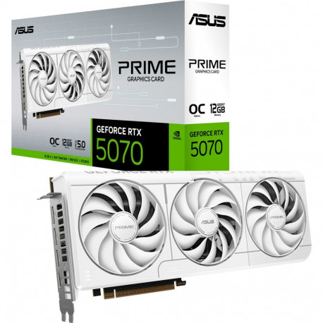 GeForce graafikakaart RTX 5070 PRIME OC DLSS 4 3x DisplayPort 2x HDMI 2.1, valge