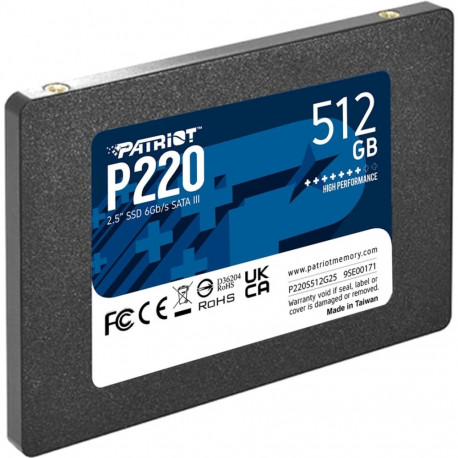 P220 512 GB (schwarz, SATA III 6 Gb/s, 2,5")