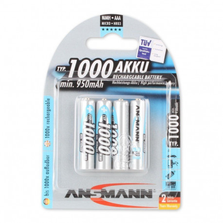 1000mAh NiMh Professional (silber)