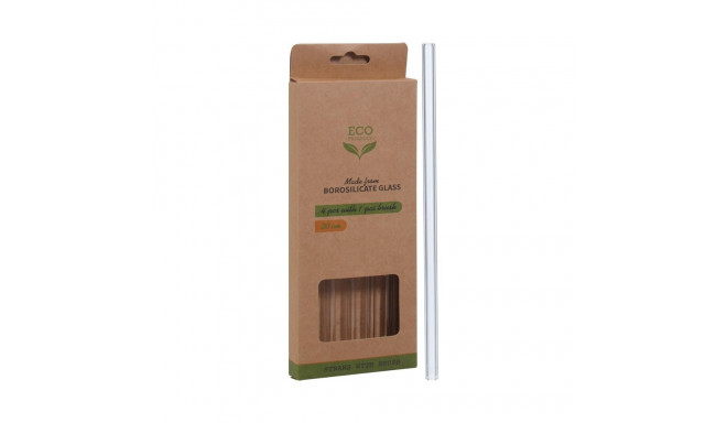 DRINKING STRAWS GLASS SET 5PCS