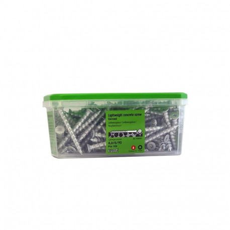 LIGHTW CONCR SCREW 8X90 100 PCS