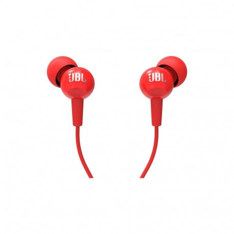 Wire earphones Jack 3,5 mm JBL C100Si red