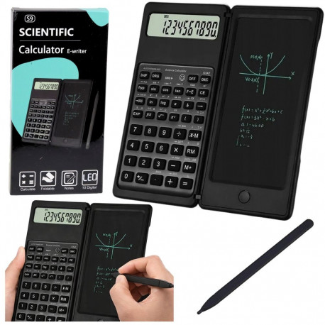 Teaduslik kontorikalkulaator LCD-graafikalaua ja puutepliiatsiga, 10-kohaline
