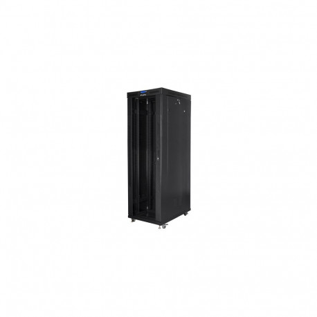 RACK CABINET 19" FREE-STANDING 42U/800X1000 (FLAT PACK) WITH GLASS DOOR LCD BLACK LANBERG V2