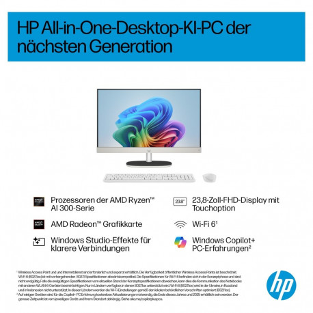 "AIO HP 24-ct2450ng 23,8"" FHD Ryzen AI 5 340 16GB/1TB SSD Win11 BX8Y9EA#ABD weiß"