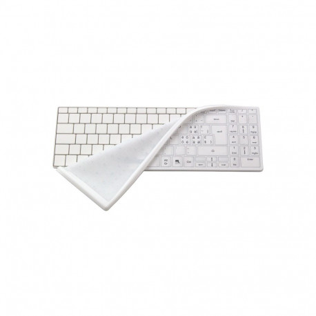 MAN&MACHINE ITs Cool Flat valge silikoonist klaviatuuri kate, DE
