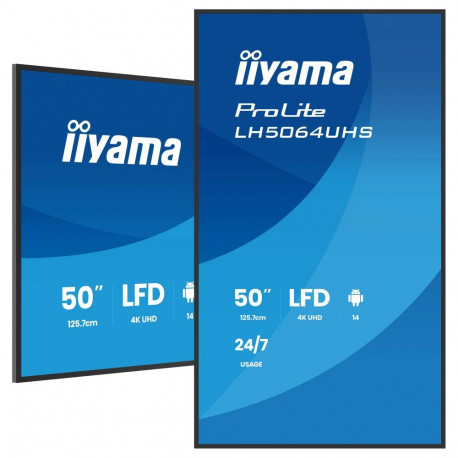 "IIYAMA 125.7cm(49.5"") LH5064UHS-B1AG 16:9 2xHDMI+1xUSB-C 4K (Speditionsversand)"