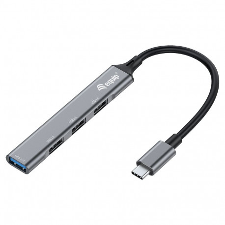 Equip USB-jaotur 4-pordiline 3.0/C->1x3.0 3x2.0 5Gbps ilma toiteplokita hall