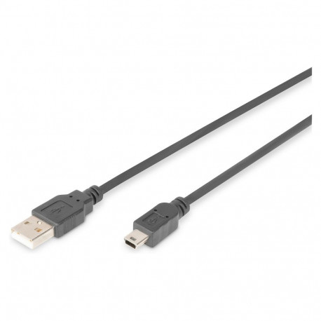 "DIGITUS USB 2.0 Anschlusskabel Typ A -mini B St/St 1.0m, sw"