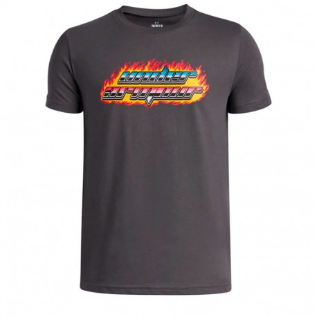 Child's Short Sleeve T-Shirt Under Armour Flame Wm Ss Grey - 10-12 Years