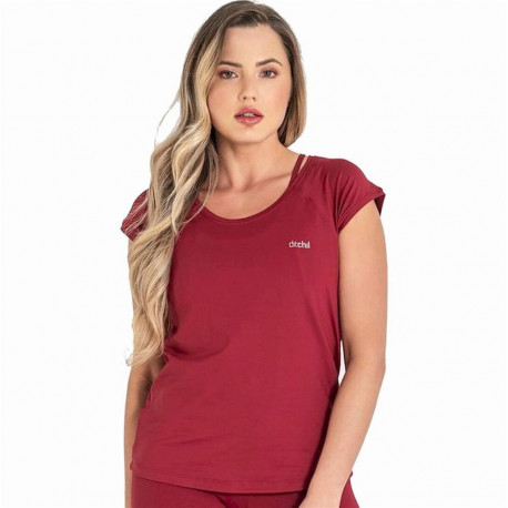 Lühikeste varrukatega T-särk, naiste Ditchil Fitness - L