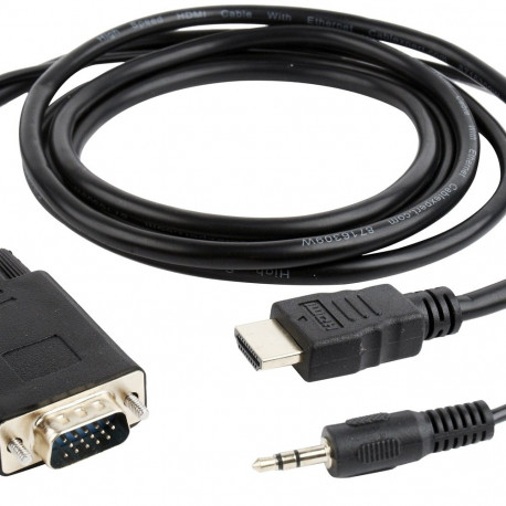 Gembird A-HDMI-VGA-03-10 videoadapter 3 m HDMI + 3,5 mm VGA (D-Sub) must