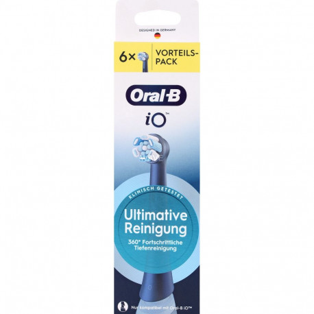 Oral-B iO Ultimative Reinigung 6er (schwarz, Überlegene Plaque-Entfernung)